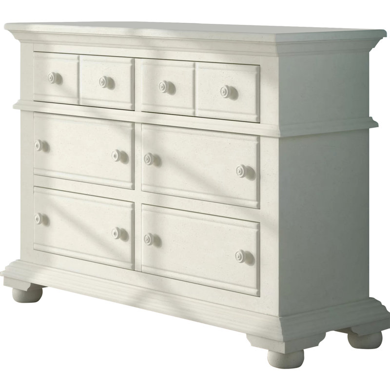 Khoury 52'' W 6 - Drawer Dresser, Distressed Eggshell White