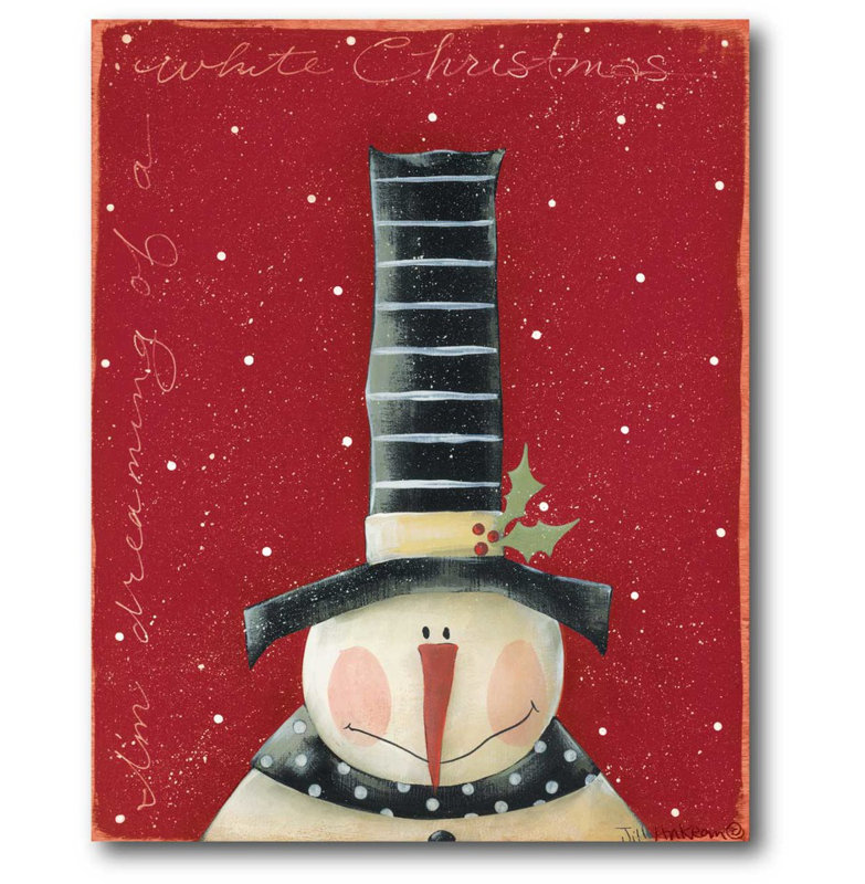 « white christmas », reproduction d’art sur toile tendue