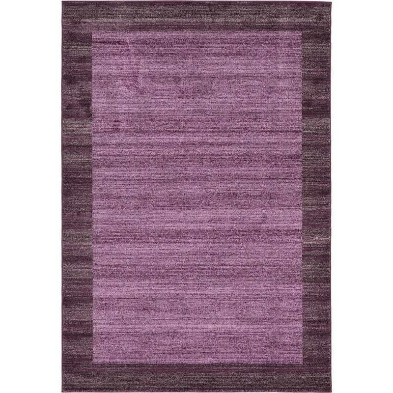 Tapis mauve à motif géométrique Desdemona, Rectangle 5 pi x 8 pi