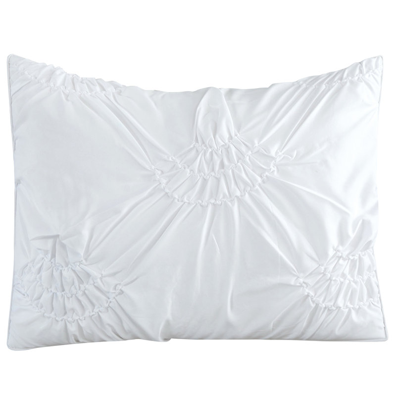 Ensemble d'édredon réversible en microfibre 7 pièces blanc Erasme, Édredon très grand + 7 articles supplémentaires