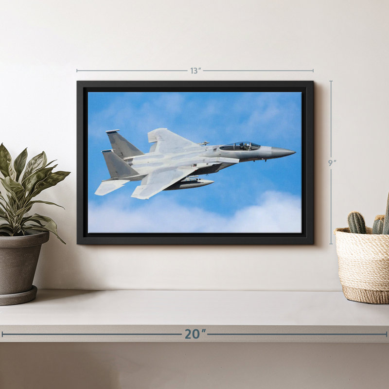 Militaire "Art mural avion militaire F-15", H 9 po x l 13 po