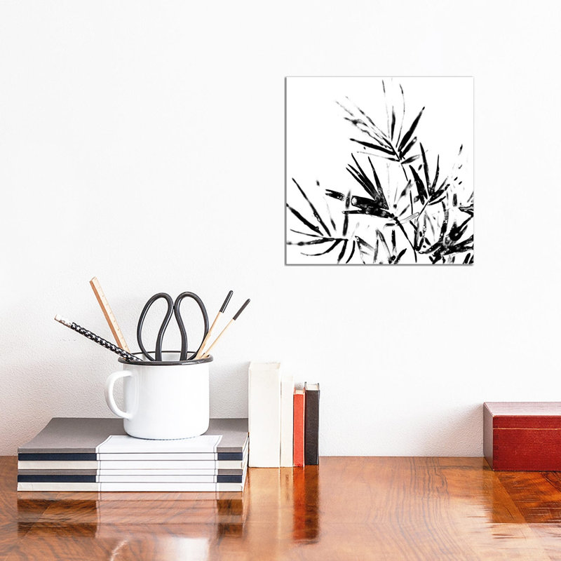 Monochrome Tropic II by June Erica Vess - Wrapped Canvas Painting, 30.48 cm H x 30.48 cm W
