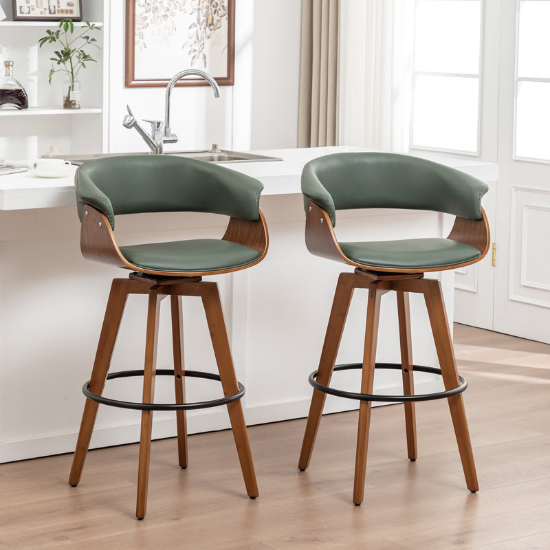 Tabouret de comptoir pivotant 26 po Joeanne, Vert