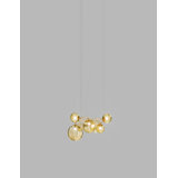 Puppet Ring Suspension 7 White Shaded Matt Gold 3 G9 Ul