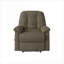  Fauteuil inclinable contemporain à siège unique, microsuède gris ardoise compact pour le salon et le cinéma maison