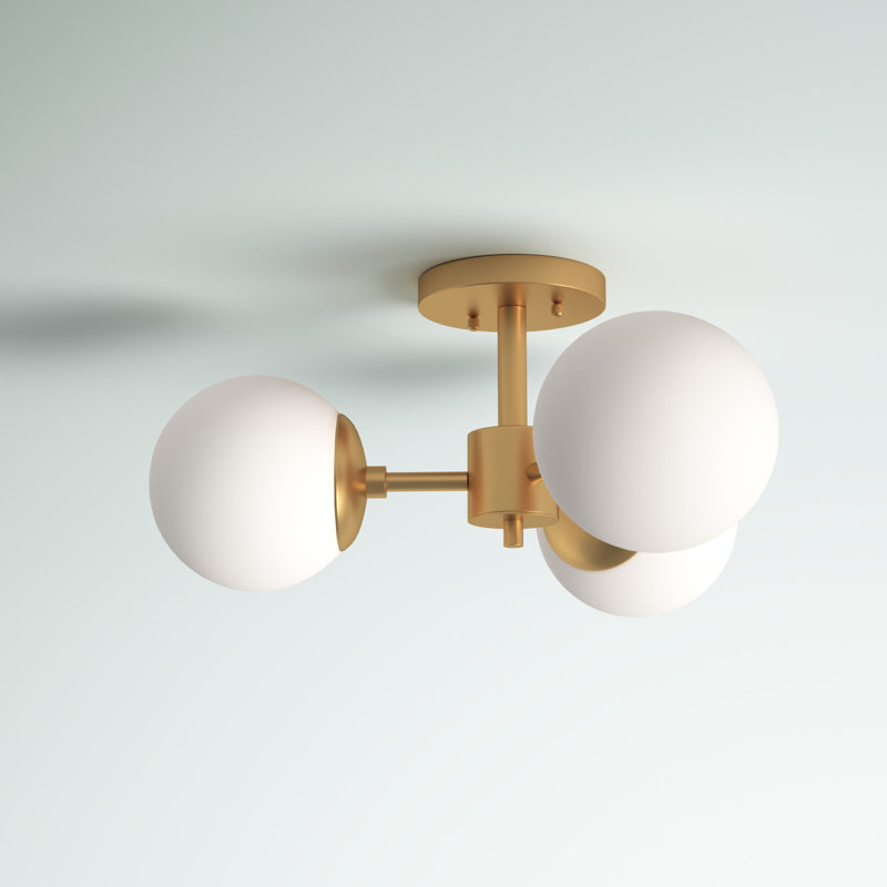 Bradwell Glass Semi Flush Mount