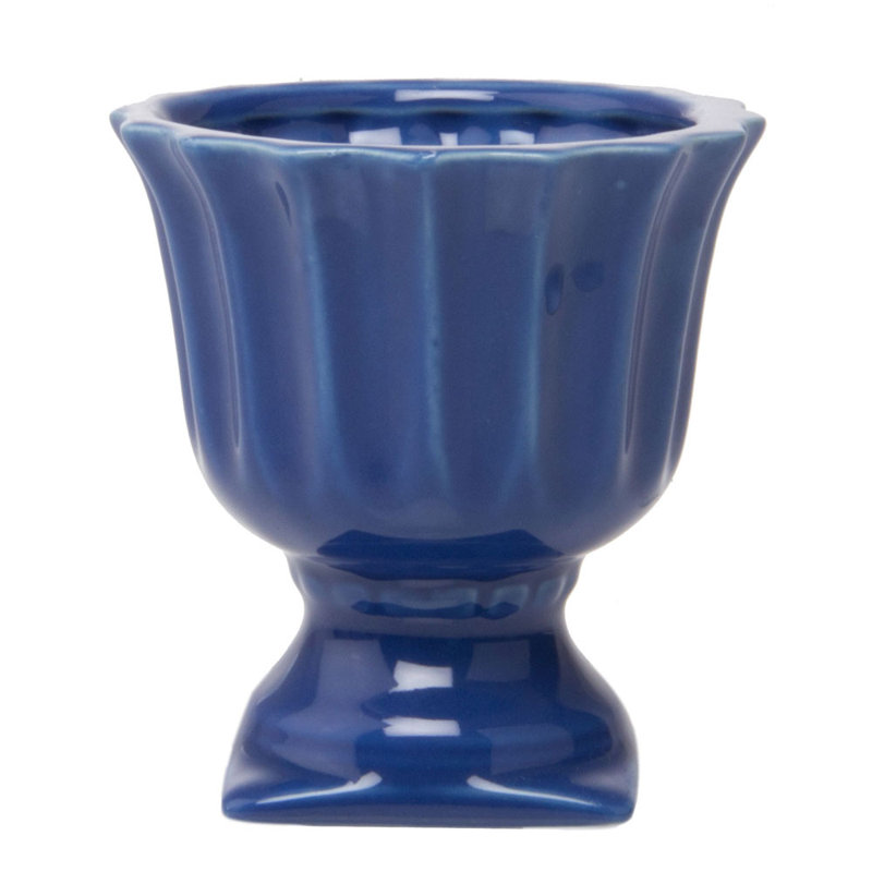 Karol Ceramic Urn Planter, Blue