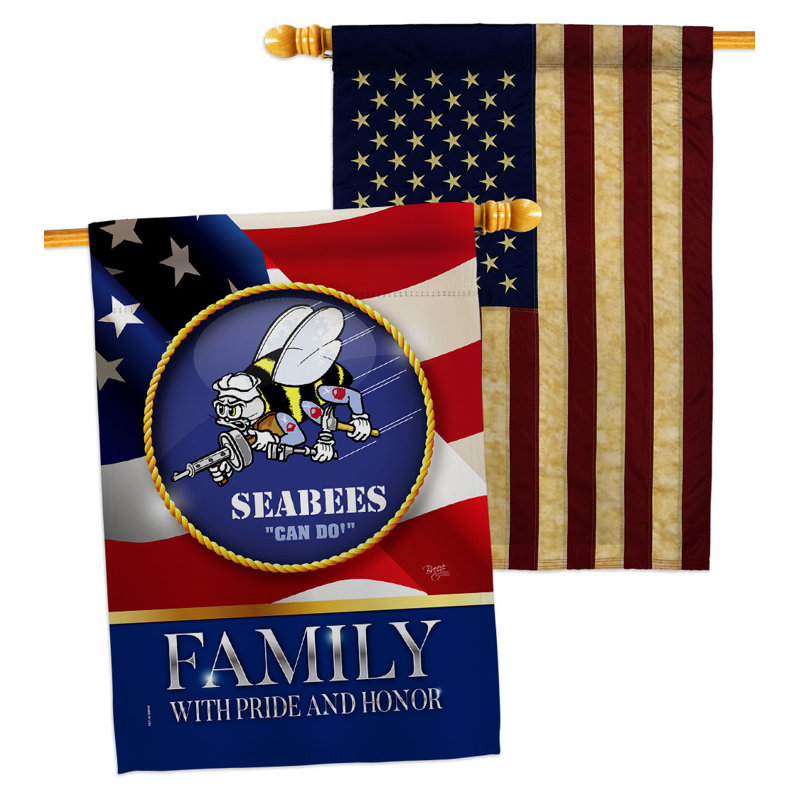 Double Sided 40'' H x 28'' W Polyester House Flag