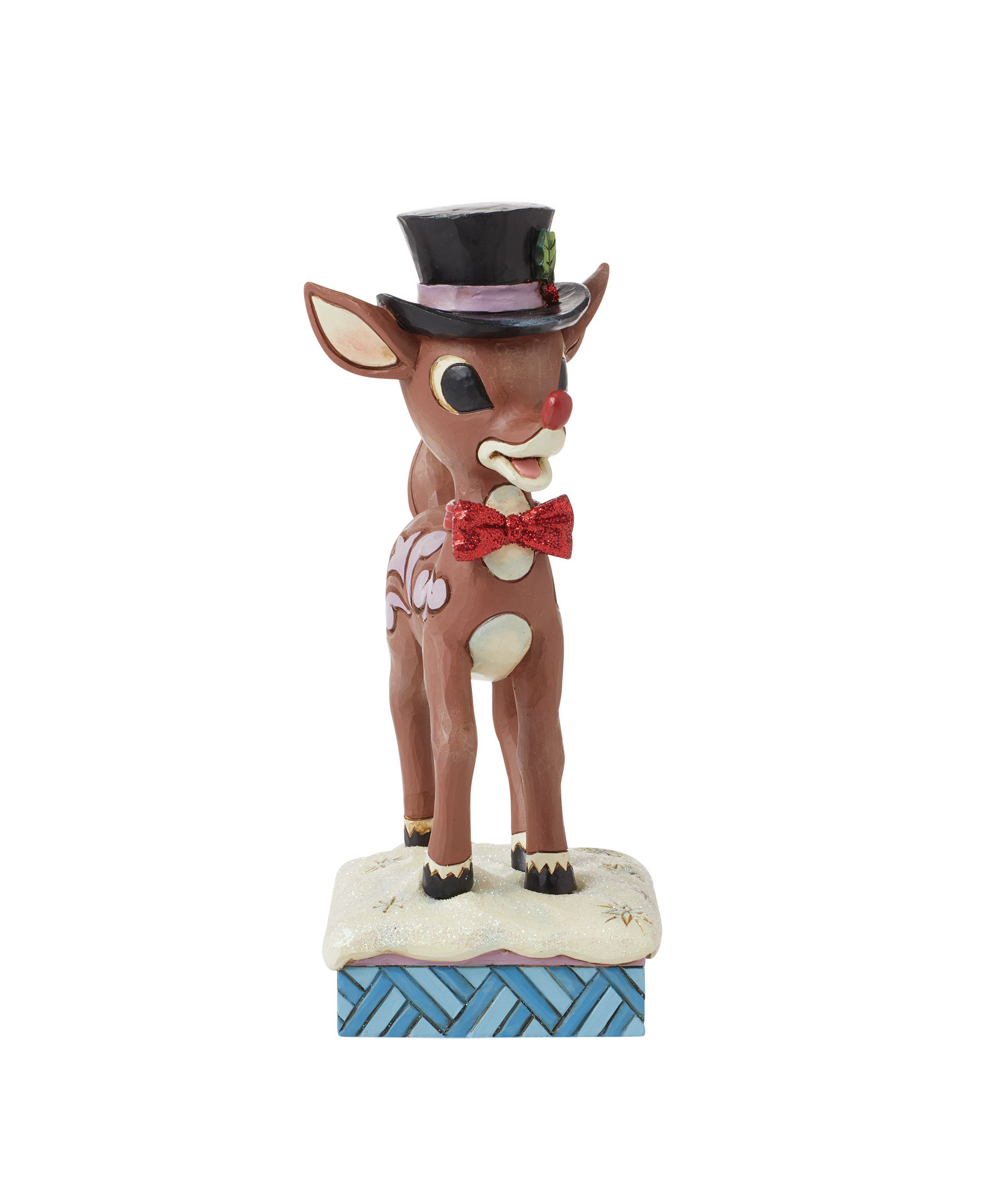 Jim Shore Rudolph Traditions Jim Shore Rudolph in Top Hat & Bowtie ...