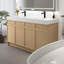 Meuble-lavabo sur pied 60 po avec lavabo en résine blanche