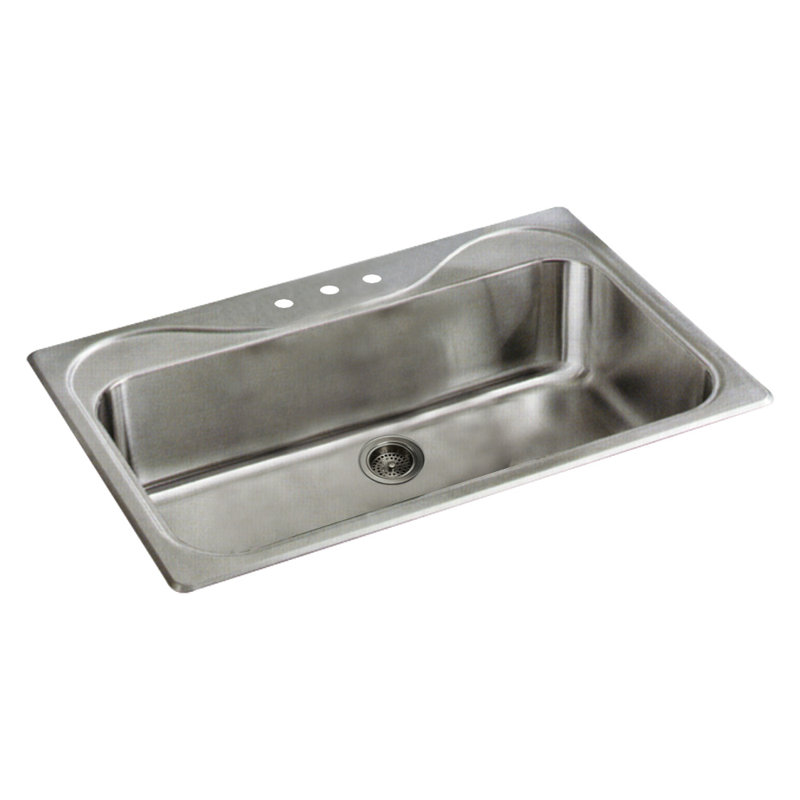 Southhaven 33'' L Stainless Steel Drop-In Single Basin Kitchen Sink