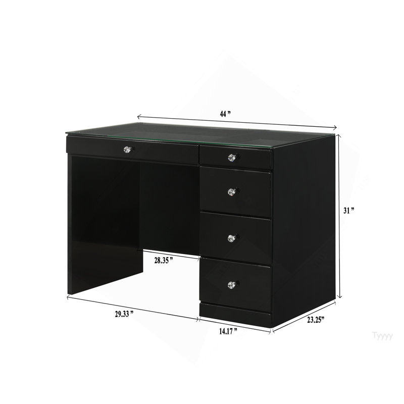 Meuble-lavabo 1 pièce 1 pièce Glam, Noir