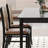 Simple Style Black Solid Wood Dining Table Set-98372484