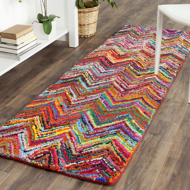 Barnes Hand Tufted Multi-Colored Area Rug, Runner 2'3" x 12'