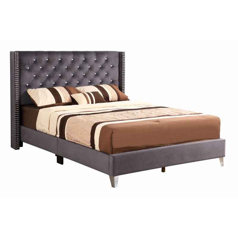 Lit tapissier transitionnel, Gray, Full