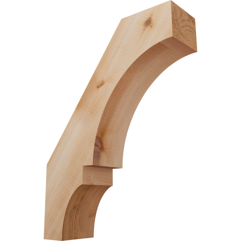 Balboa Knee Brace, Western Red Cedar, Smooth, 16" H x 3.5" W x 12" D