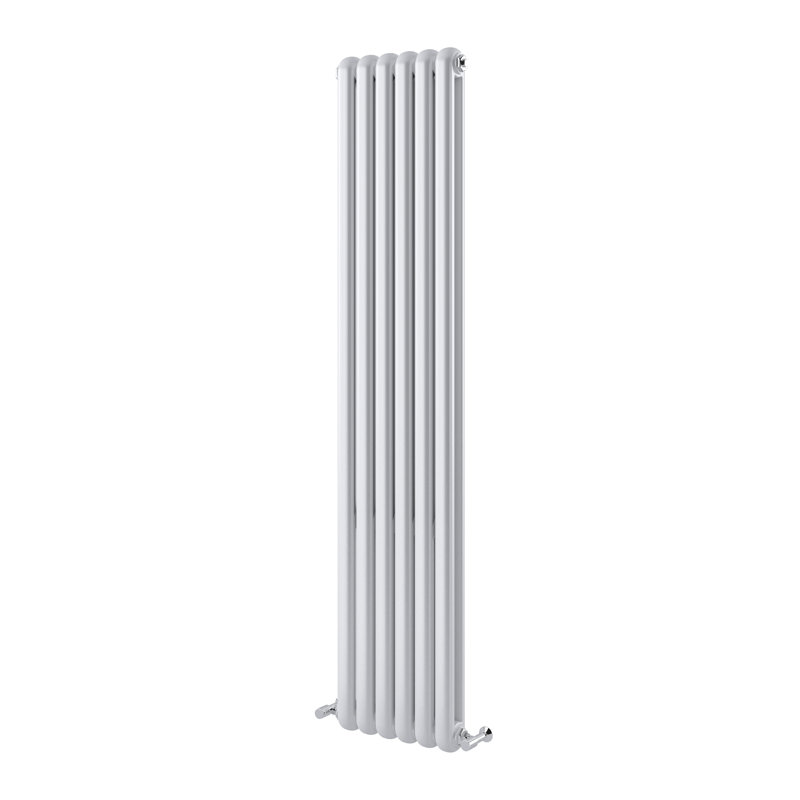 Purcell Vertical Double Panel Radiator, White, 180cm H x 38cm W x 10cm D
