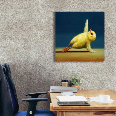 «Yoga Chick Side Plank» par Lucia Heffernan, reproduction sur toile tendue