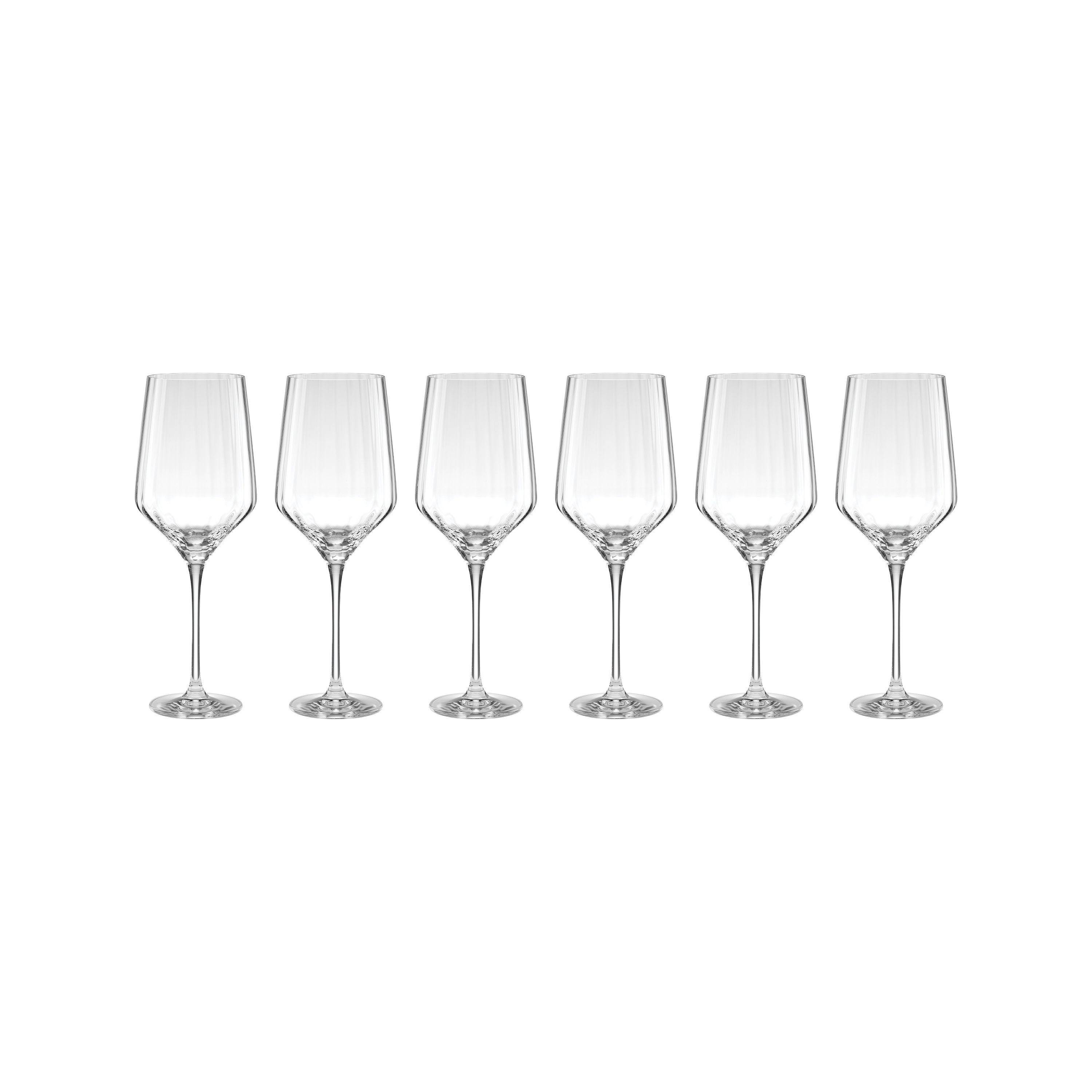 Tuscany Classics Angled Optic Wine Glasses, Set of 6 - Lenox