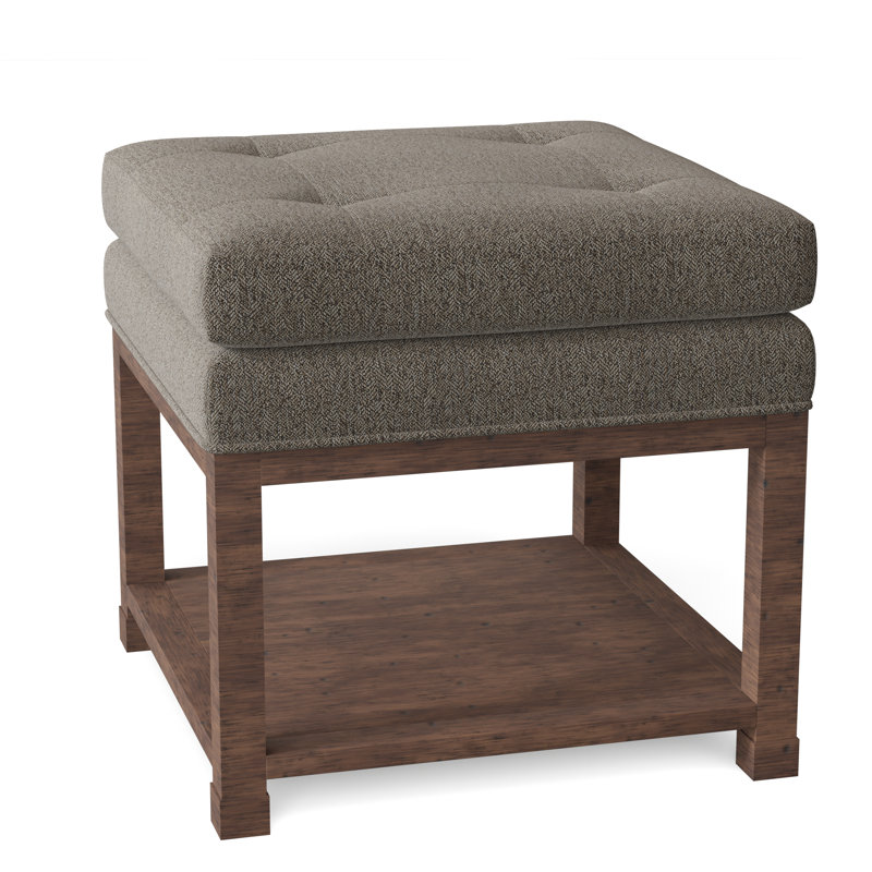 Libby Langdon 20.5" Wide Tufted Square Standard Ottoman with Storage, Hazelnut, 8794 Hazelnut Polypropylene/Olefin