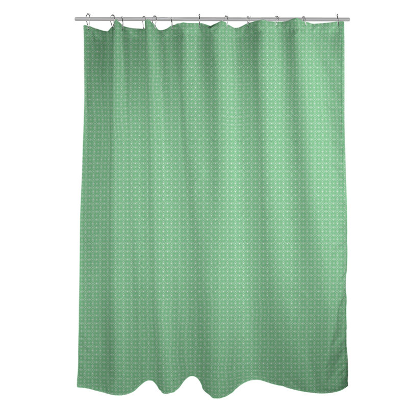 Rideau de douche simple Katelyn Elizabeth, Vert
