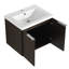Armoire de salle de bain flottante avec lavabo en résine et porte à fermeture douce