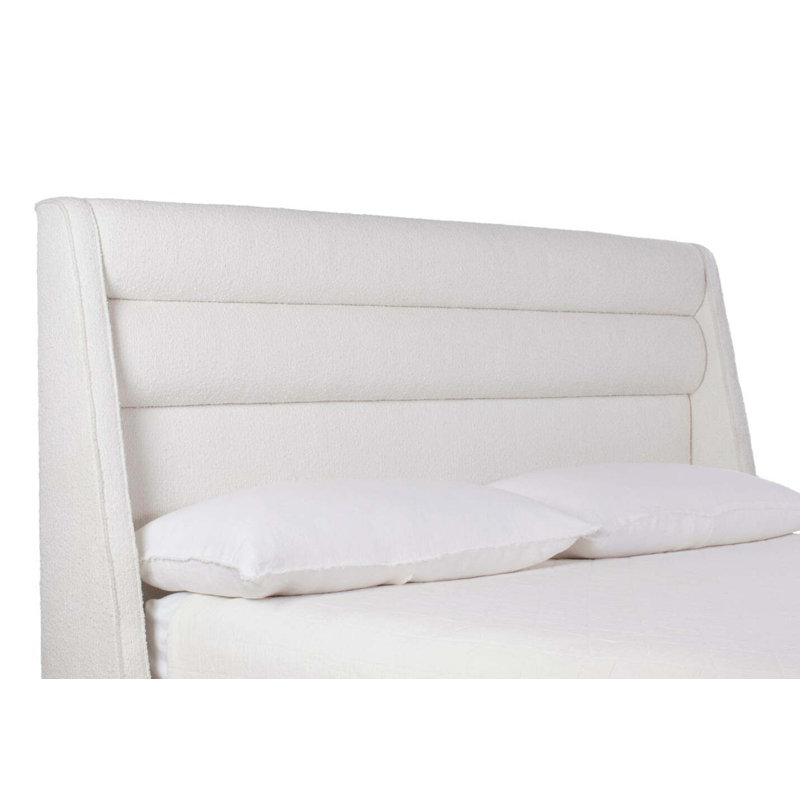 Frankie Upholstered Bed, White, Queen