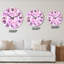 Horloge murale rétro à motif fuchsia-1491868104