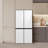 Samsung Bespoke 22 cu. ft. Counter Depth 4-Door French Door Refrigerator with Zero Clearance Fit & Food Showcase Door in White Glass