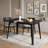 Rectangular Dining Table with Wood Legs-1061752920