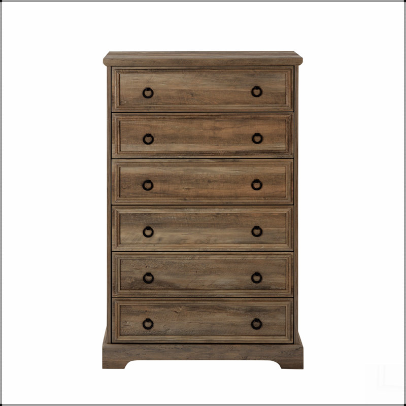 Commode 6 tiroirs Modern, Gris délavé