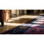 Tapis de couloir mauve antique en laine Manchester