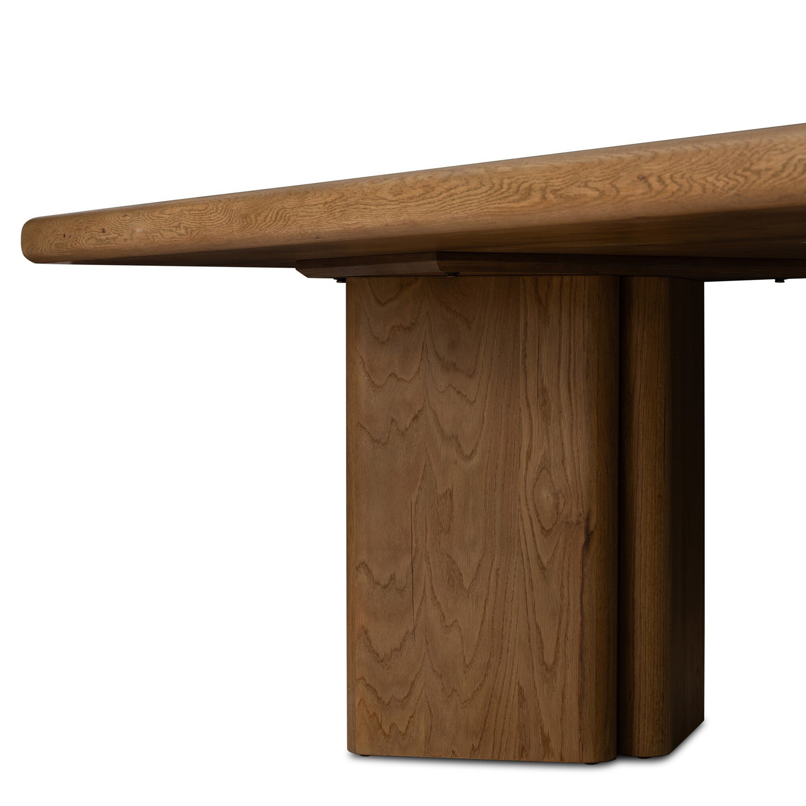 96" Oak Dining Table, Natural Reclaimed French Oak