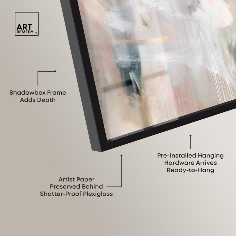 Décoration murale moderne Drifting Colors I Shadowbox Print par Art Remedy, Noir, H 16 po x l 11 po