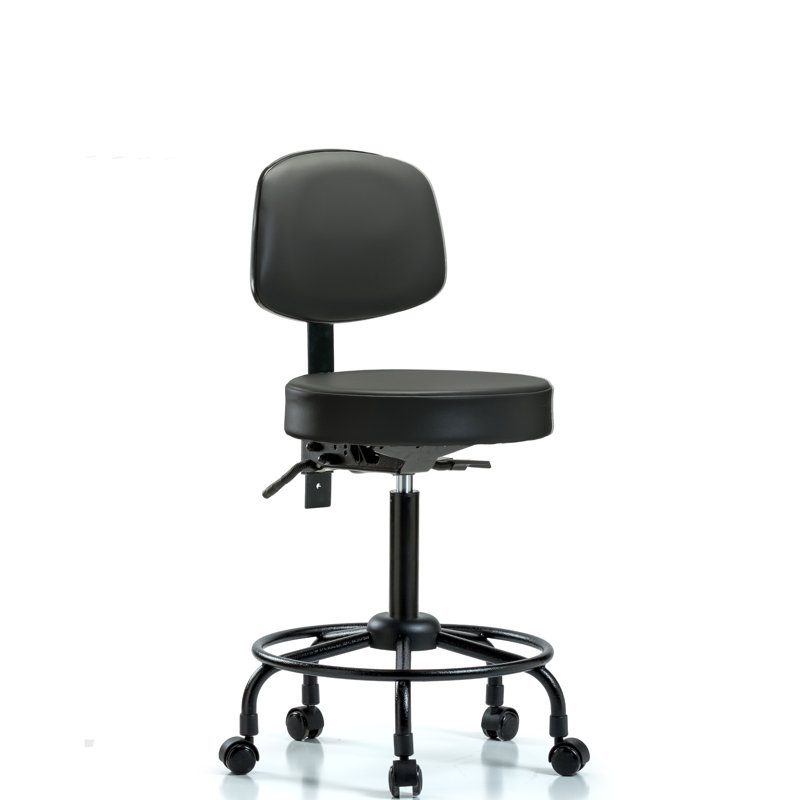 Ladeanna Vinyl Task Chair, Casters, Black