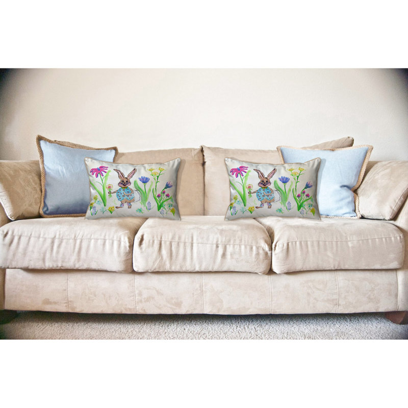 Housse et insert de coussin rectangulaire Happy Happy, Grand