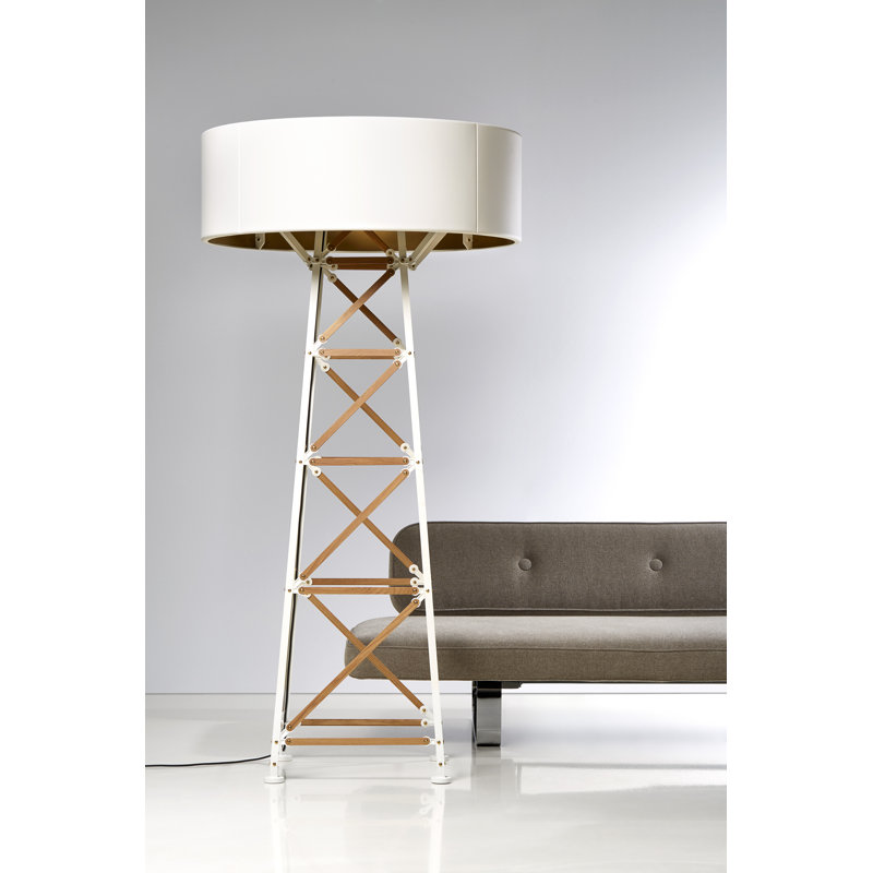 Construction Floor Lamp, Matte White, Medium