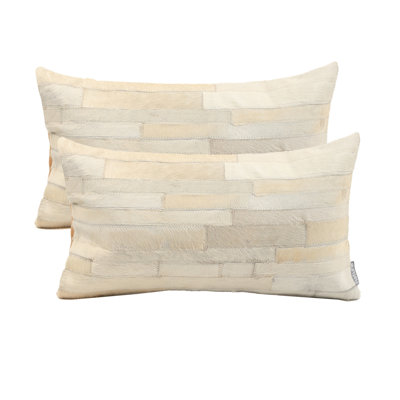Lot de 2 coussins Torino Madrid 30 x 50 cm - Naturel
