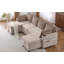 Canapé-lit modulaire 111,8 po avec canapé-lit polyvalent avec grand espace de rangement, deux ports USB et deux porte-gobelets pour le salon-876314309