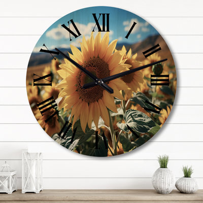 Horloge murale en bois massif Stauton