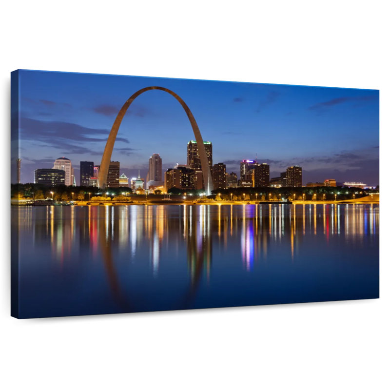 St. Louis Waterfront, 34" H x 51" W