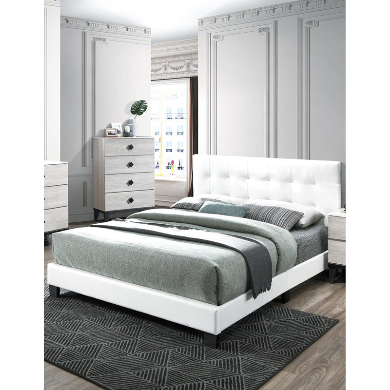 Mobilier de chambre à coucher de style moderne 1pc, Lit double