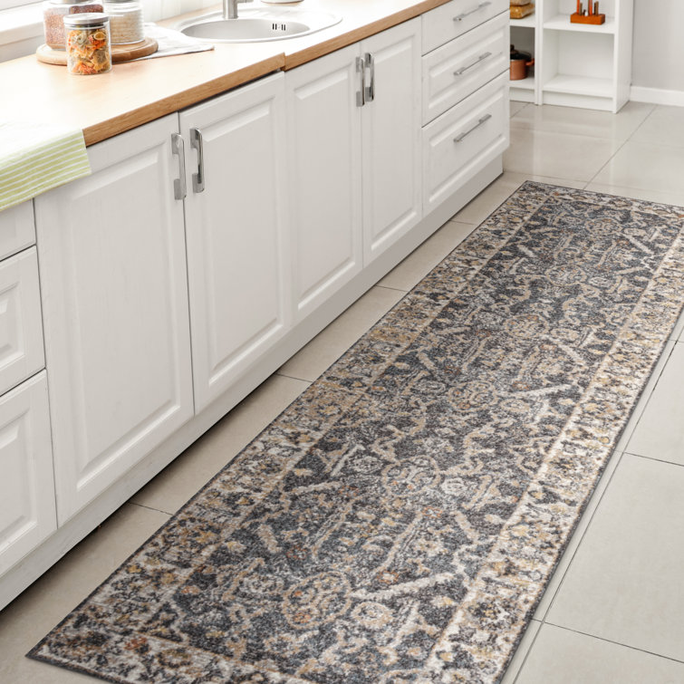 Tapis gris foncé / crème Brandy Rustic Border