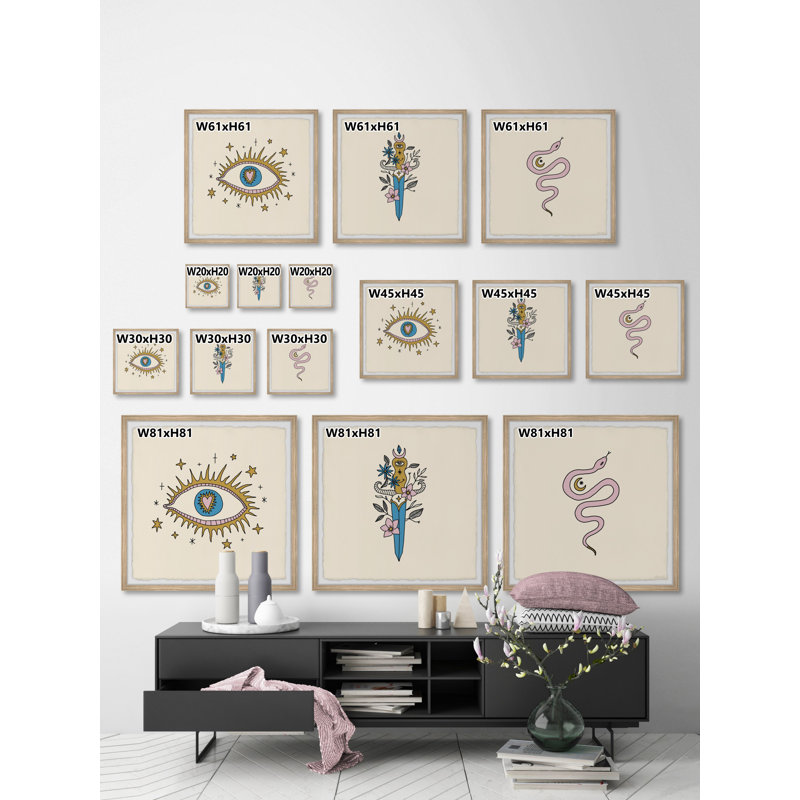 Parette Destiny's Sword by Marmont Hill - 3 Piece Single Picture Frame Painting Set, 30''H x 30''W
