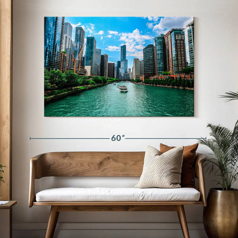 Tergel Chicago Urban River, H 34 po x l 51 po