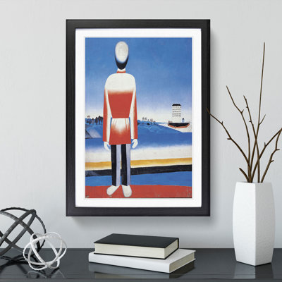Man in the Countryside by Kazimir Malevich - Picture Frame Painting