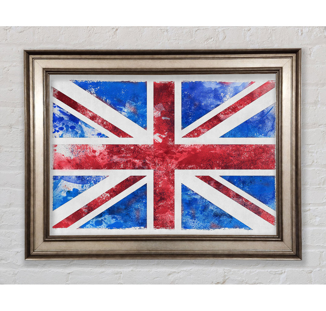 Union Jack Washed Out - Einzelner Bilderrahmen Kunstdrucke