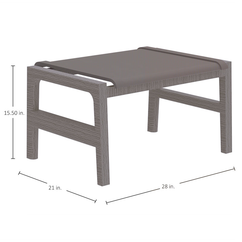 Seashore N-Dura Ottoman, Black, Black