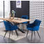 Yerres Modern Velvet Dining Chairs - Ergonomic Curved Back with Metal Legs - Armchair for Dining Room Kitchen Living Room-684277984-734878731