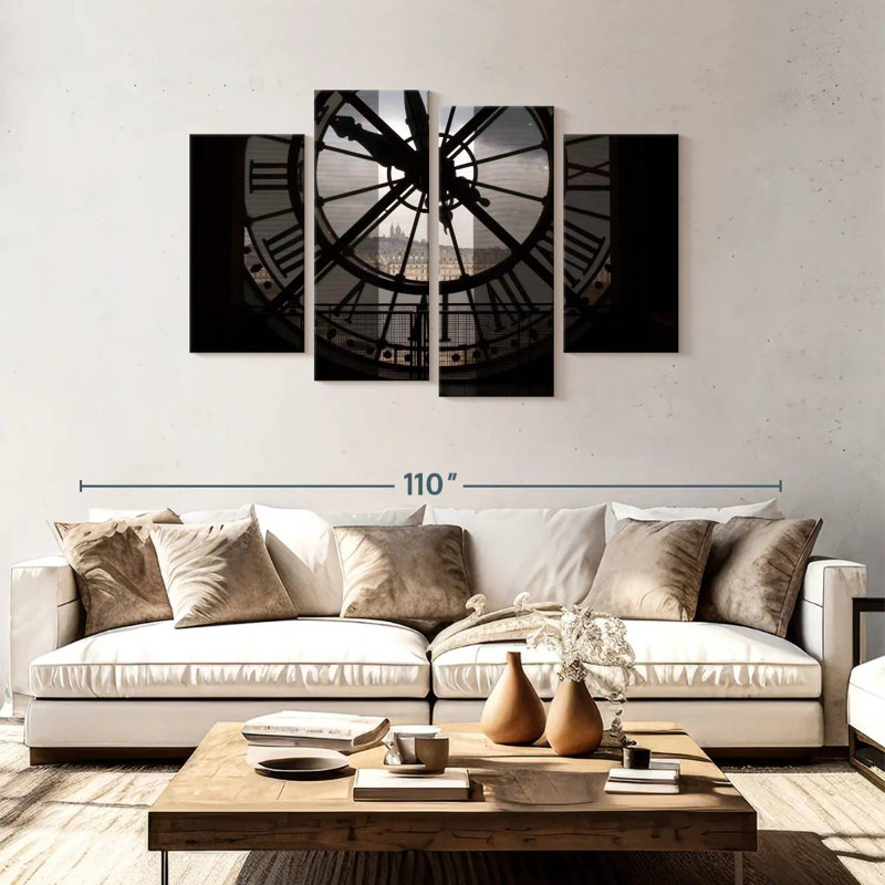 Kerner Clock Tower City View, 48" H x 75" W